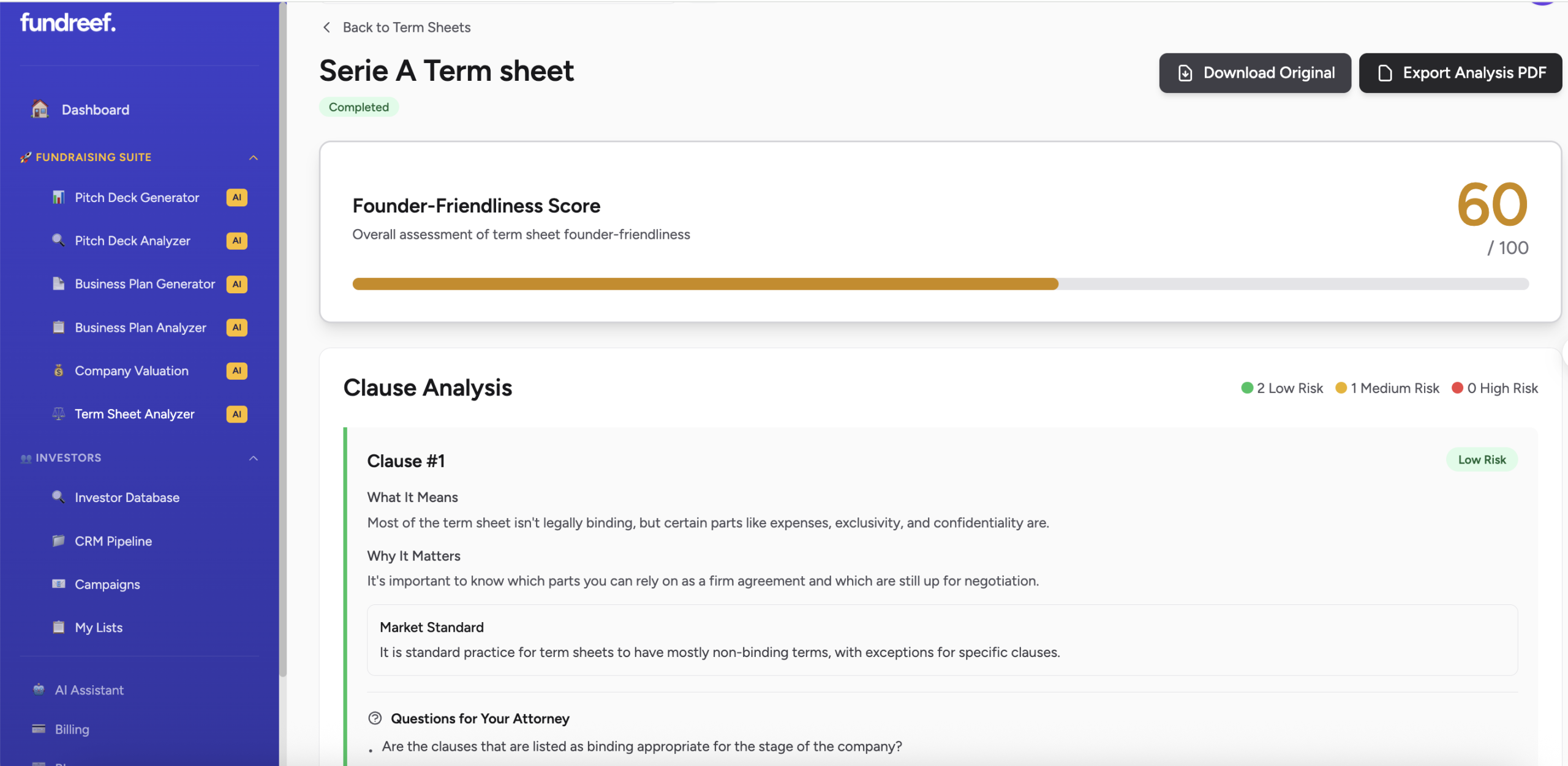 Detailed Analysis UI